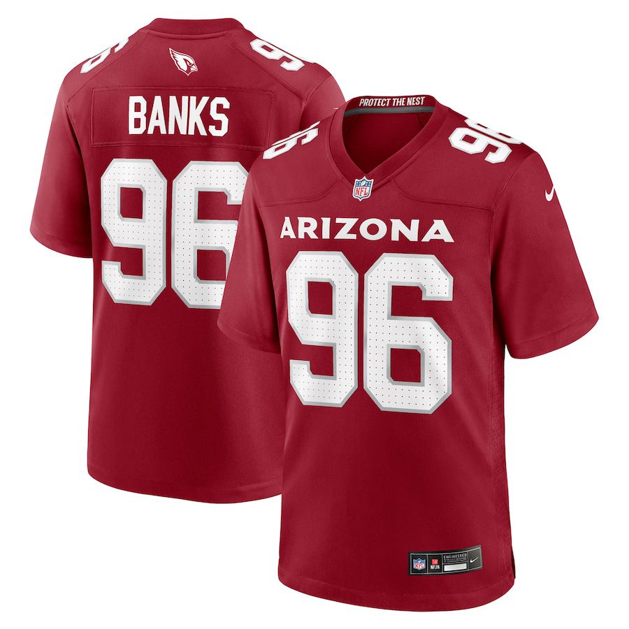 Men Arizona Cardinals #96 Eric Banks Nike Cardinal Game NFL Jersey